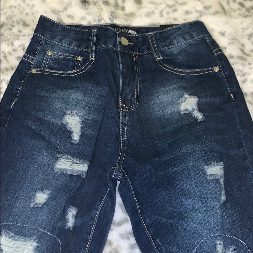 NEW Dark Blue Ripped Jeans